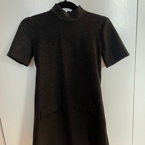 Zara black mock neck mini dress (size XS)